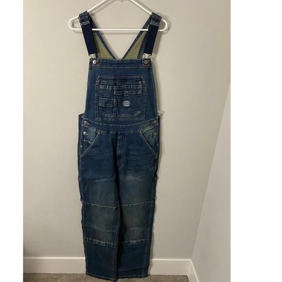Berne Other - New Berne Men's Vintage Unlined Flex Denim Bib Overalls Size 32x32